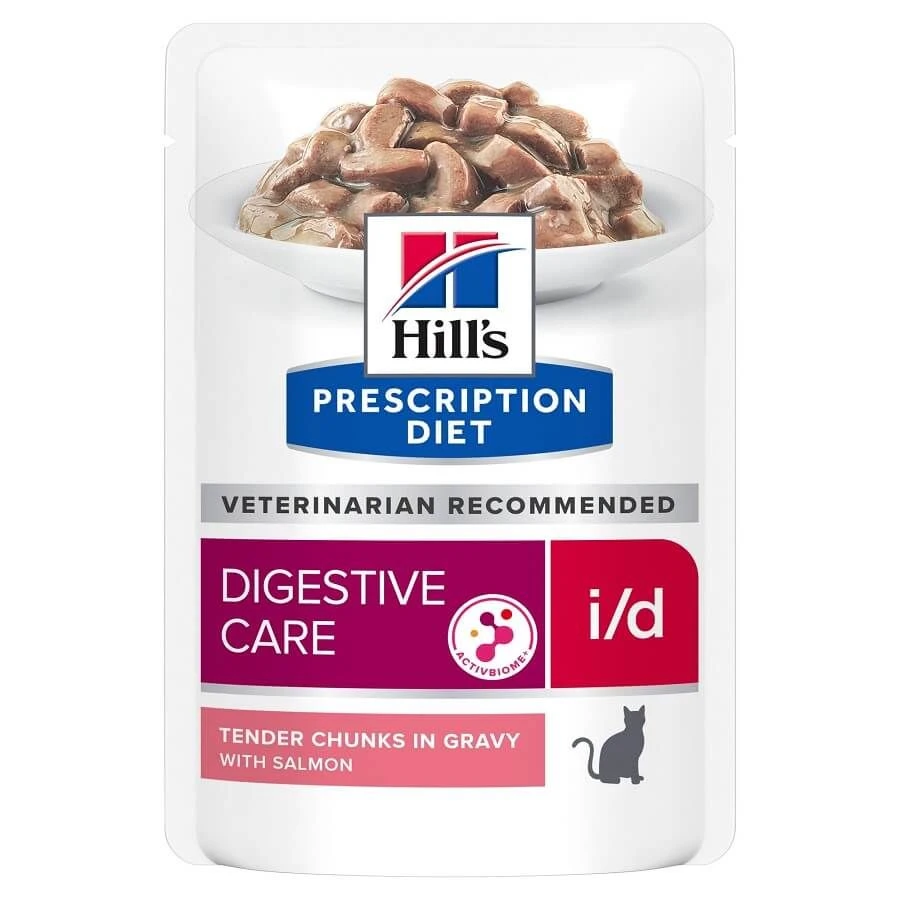 Hill's Prescription Diet Feline I/D AB+ Saumon SACHETS 12 X 85 Grs