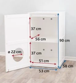 Trixie Cabane Chat Deux Compartiments 53 × 90 × 58 Cm -Animaux Fourniture Magasin 265266 gra pro 40239 1