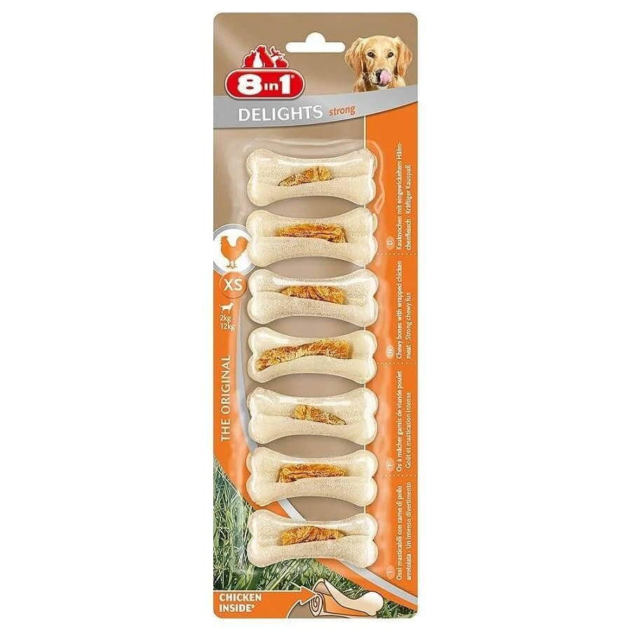 8in1 Friandises Os Delights Strong Chien XS 140 g 8in1 Friandises Os Delights Strong Chien XS 140 G -Animaux Fourniture Magasin 8in1 friandises os delight strong pour chien mini 140 g