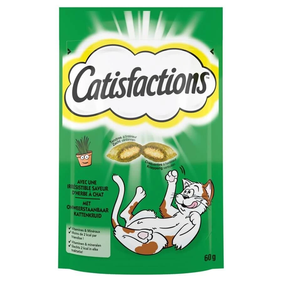 Catisfactions Friandises herbe à chat 60 g Catisfactions Friandises Herbe à Chat 60 G -Animaux Fourniture Magasin catisfacations herbe chat 1