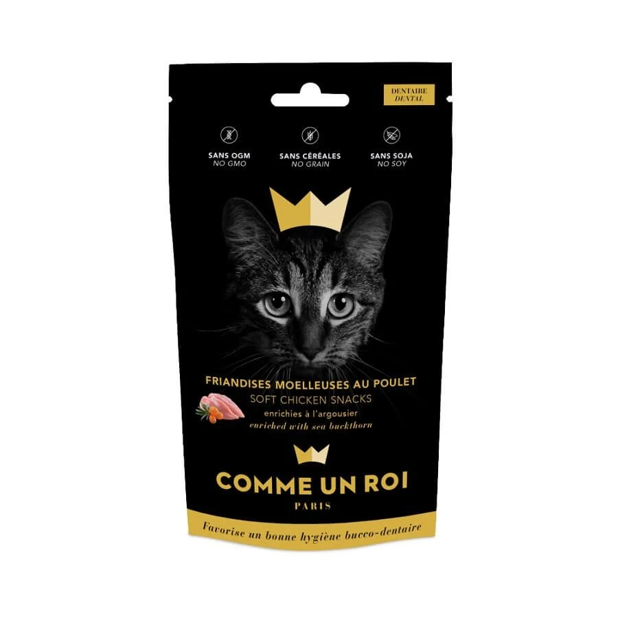 Comme Un Roi Friandises Chat Hygiène Dentaire 50 g Comme Un Roi Friandises Chat Hygiène Dentaire 50 G -Animaux Fourniture Magasin comme un roi friandises poulet argousier pour l hygiene dentaire chat adulte 100 gr p image 29332 grande 1