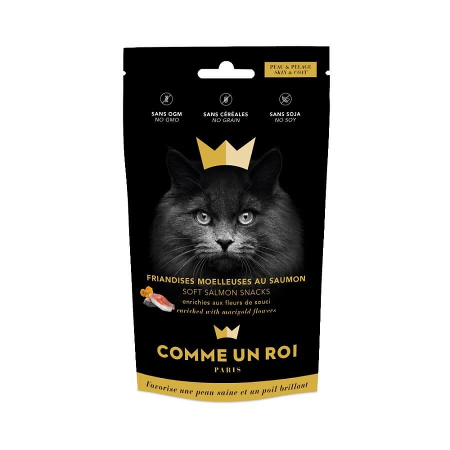 Comme Un Roi Friandises Chat Pelage 50 g Comme Un Roi Friandises Chat Pelage 50 G -Animaux Fourniture Magasin comme un roi friandises saumon pour le pelage chat adulte 50 gr p image 29333 grande 1