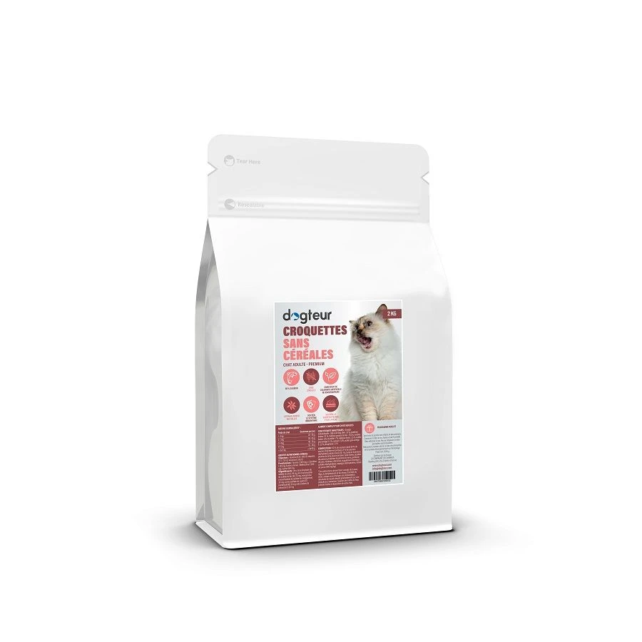 Dogteur Premium Sans Céréales Saumon Chat Adulte 2 Kg -Animaux Fourniture Magasin dogteur croquettes premium sans c r ales saumon chat adulte 2 kg