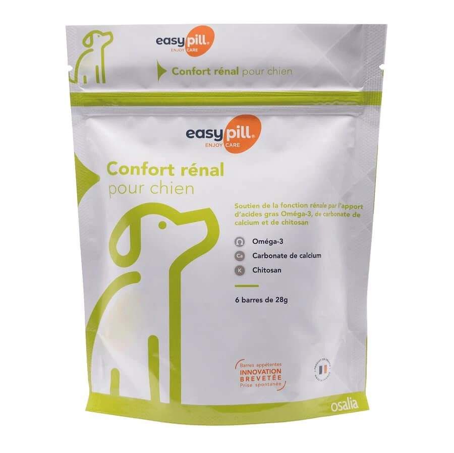 Easypill Confort rénal Chien 6 x 28 g Easypill Confort Rénal Chien 6 X 28 G -Animaux Fourniture Magasin easypill renal protect chien 6 barres de 28 grs