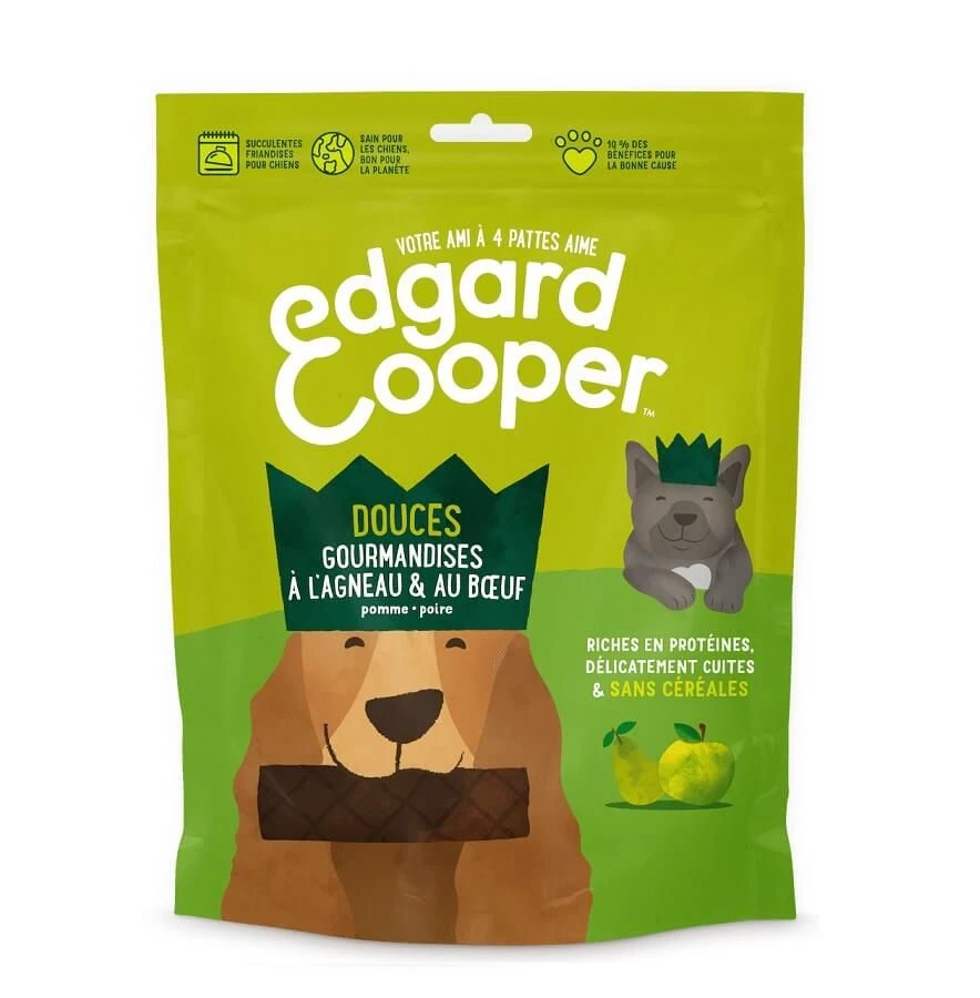 Edgard & Cooper Douces Gourmandises Agneau-Boeuf Chien 150g -Animaux Fourniture Magasin edgar cooper douces gourmandises a l agneau au boeuf 150 g