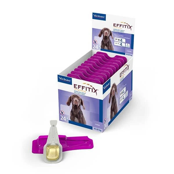 Effitix Spot On moyen chien 10 - 20 kg 24 pipettes Effitix Spot On Moyen Chien 10 - 20 Kg 24 Pipettes -Animaux Fourniture Magasin effitix plv10 20kgfrance 2