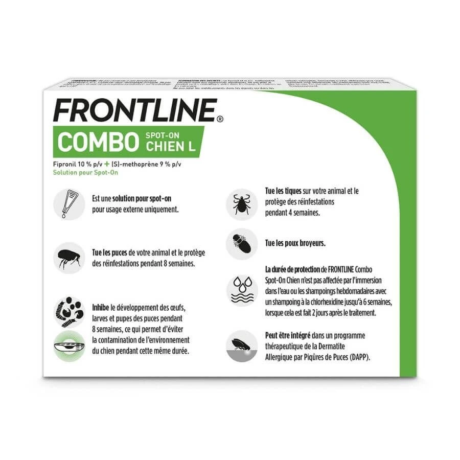 Frontline Combo Chien 20-40 kg 4 pipettes Frontline Combo Chien 20-40 Kg 4 Pipettes -Animaux Fourniture Magasin frontline combo chien 20 40 kg 4 pipettes 2