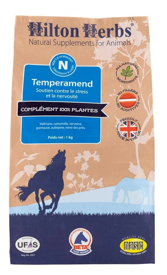 Hilton Herbs Temperamend Anti-Stress Cheval 1 kg Hilton Herbs Temperamend Anti-Stress Cheval 1 Kg -Animaux Fourniture Magasin hilton herbs temperamend anti stress cheval 1 kg