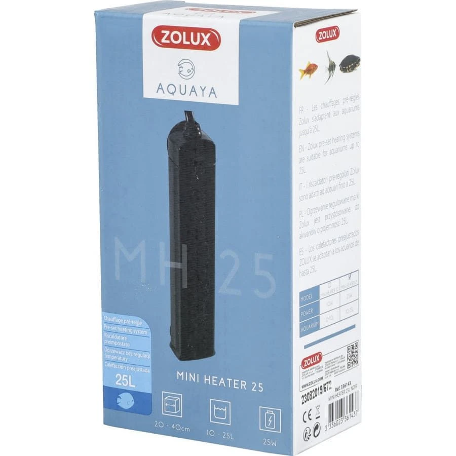 Zolux Aquaya Chauffage D'aquarium MINI HEATER Noir 25 L -Animaux Fourniture Magasin mini chauffage d aquarium pr r gl heater 25l noir aquaya 5