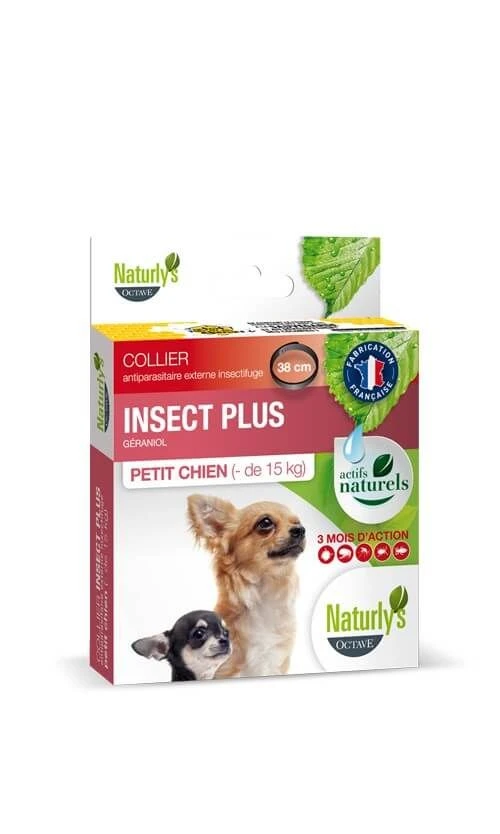 Naturlys Collier insect plus petit chien - de 15 kg Naturlys Collier Insect Plus Petit Chien - De 15 Kg -Animaux Fourniture Magasin nat9105