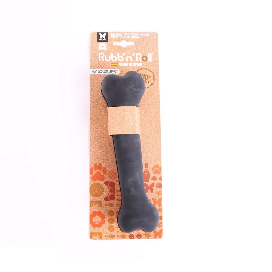 Rubb'n'Black Jouet Chien Os Noir XL Rubb'n'Black Jouet Chien Os Noir XL -Animaux Fourniture Magasin