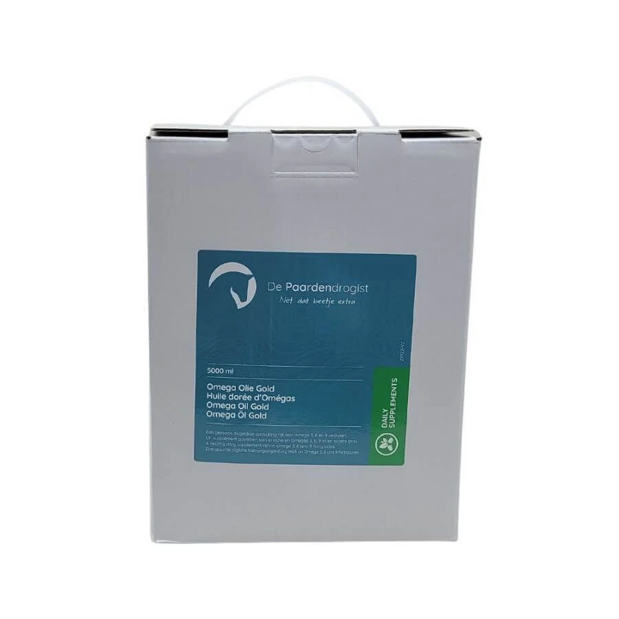 Paardendrogist Huiles Omégas Gold 5 L Cubitainer Paardendrogist Huiles Omégas Gold 5 L Cubitainer -Animaux Fourniture Magasin paardendrogist huile omega gold boite 5 l
