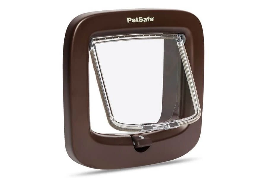 Pet Safe chatière porte 4 positions Luxe brun Pet Safe Chatière Porte 4 Positions Luxe Brun -Animaux Fourniture Magasin