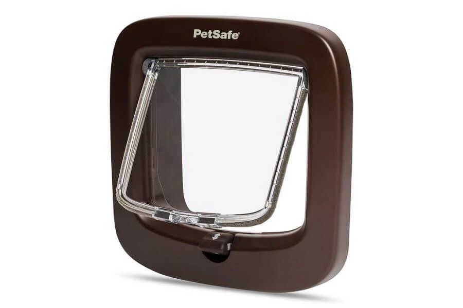 Pet Safe chatière porte 4 positions Luxe brun Pet Safe Chatière Porte 4 Positions Luxe Brun -Animaux Fourniture Magasin