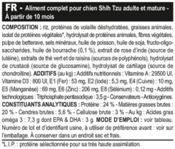 Royal Canin Shih Tzu Adult 7.5 Kg 5 Royal Canin Shih Tzu Adult 7.5 Kg -Animaux Fourniture Magasin shih tzu adulte bhn composition 1