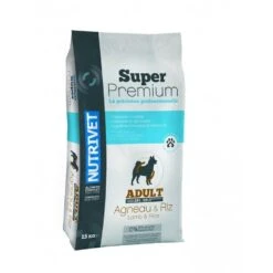 Nutrivet Super Premium Croquettes Chien Adult Agneau Et Riz 26/14 15 Kg