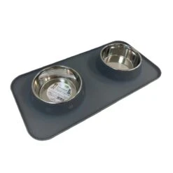 Bubimex Gamelle Double Silicone Acier Inoxydable Chat Chien