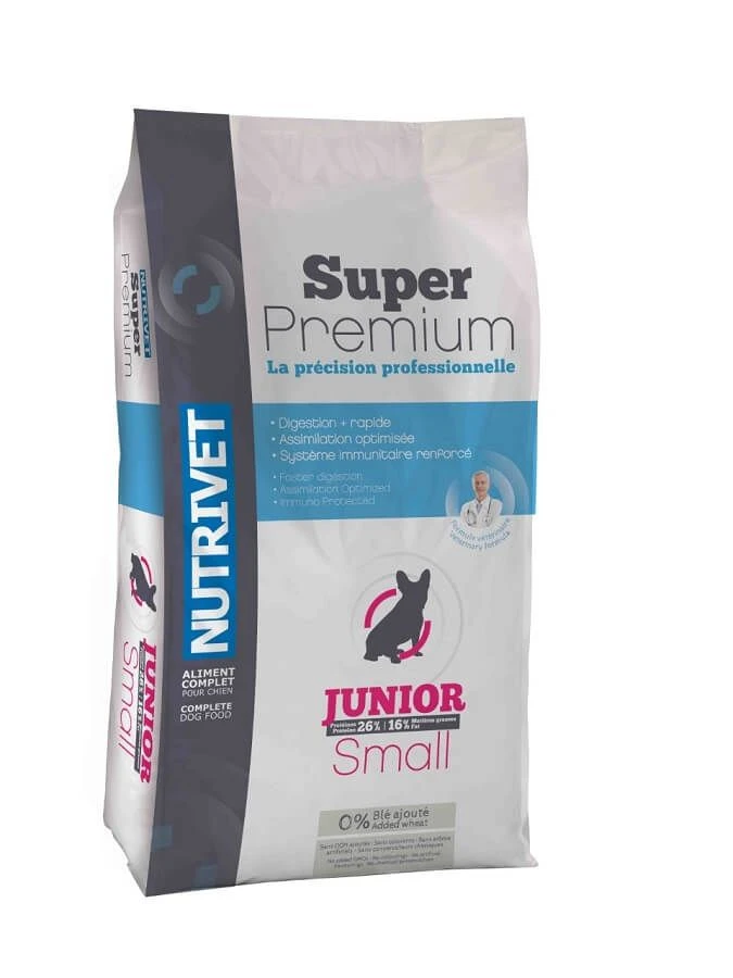Nutrivet Super Premium Croquettes Chien Small Junior 26/16 15 kg Nutrivet Super Premium Croquettes Chien Small Junior 26/16 15 Kg -Animaux Fourniture Magasin thumbnail pack superpremiumchien junior small 3