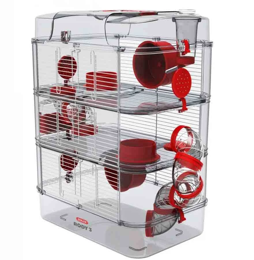 Zolux Cage RODY.3 Trio Rouge Zolux Cage RODY.3 Trio Rouge -Animaux Fourniture Magasin zolux cage rody.3 trio rouge 1